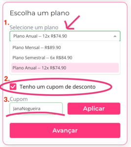 Como aplicar o Cupom de Desconto na Glambox